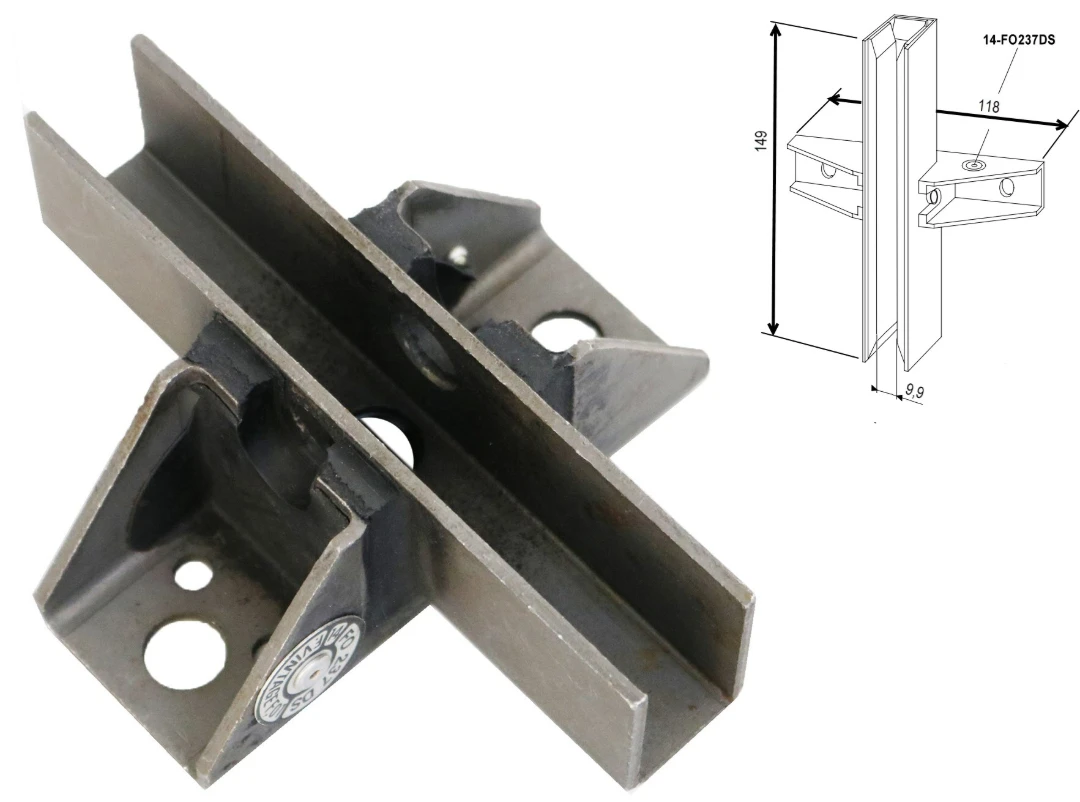 Guide shoe insert, Otis, 200x25x5,8mm, Polyamide, hard