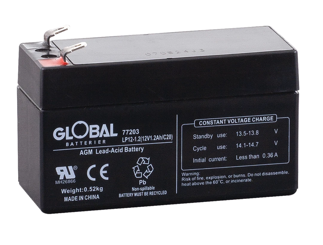 Battery, Global, 12V, 1.2Ah, AGM