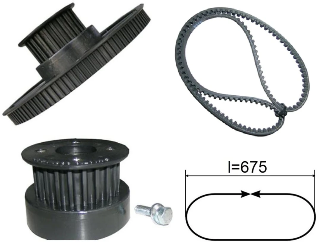Kit of pulleys and belt, Fits Sematic 2000/F28/F29 door drive